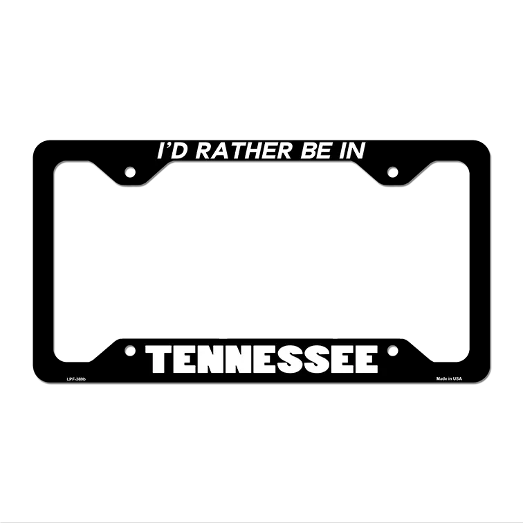 Be In Tennessee Novelty Metal License Plate Frame LPF-369 12.25" x 6.5" Black Frame (LPF)