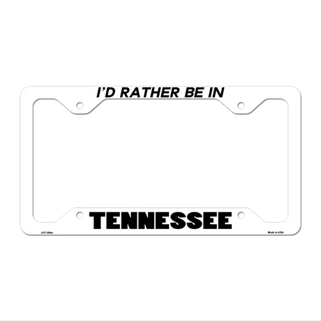 Be In Tennessee Novelty Metal License Plate Frame LPF-369 12.25" x 6.5" White Frame (LPF)