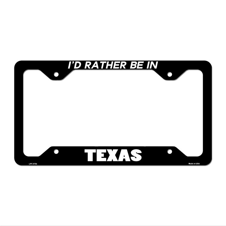 Be In Texas Novelty Metal License Plate Frame LPF-370 12.25" x 6.5" Black Frame (LPF)