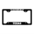 Be In Texas Novelty Metal License Plate Frame LPF-370 12.25" x 6.5" Black Frame (LPF)