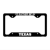Be In Texas Novelty Metal License Plate Frame LPF-370 12.25" x 6.5" Black Frame (LPF)