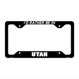 Be In Utah Novelty Metal License Plate Frame LPF-371 12.25" x 6.5" Black Frame (LPF)