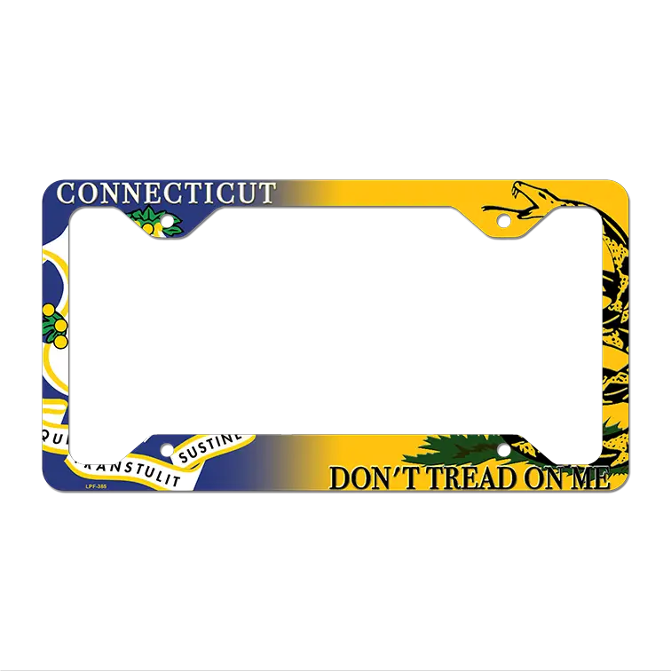 Connecticut|Dont Tread Novelty Metal License Plate Frame LPF-385 12.25" x 6.5" Standard Frame (LPF)