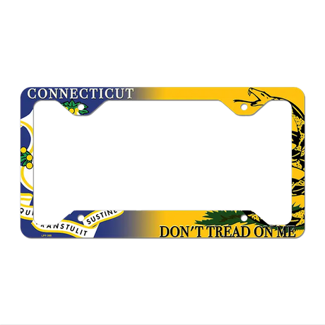 Connecticut|Dont Tread Novelty Metal License Plate Frame LPF-385 12.25" x 6.5" Standard Frame (LPF)