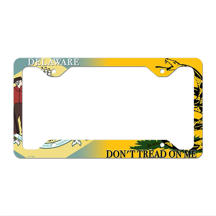 Delaware|Dont Tread Novelty Metal License Plate Frame LPF-386 12.25" x 6.5" Standard Frame (LPF)