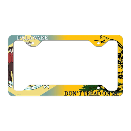 Delaware|Dont Tread Novelty Metal License Plate Frame LPF-386 12.25" x 6.5" Standard Frame (LPF)