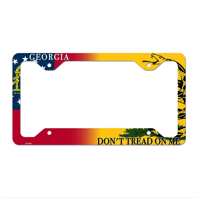 Georgia|Dont Tread Novelty Metal License Plate Frame LPF-388 12.25" x 6.5" Standard Frame (LPF)