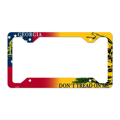 Georgia|Dont Tread Novelty Metal License Plate Frame LPF-388 12.25" x 6.5" Standard Frame (LPF)
