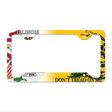 Illinois|Dont Tread Novelty Metal License Plate Frame LPF-391 12.25" x 6.5" Standard Frame (LPF)