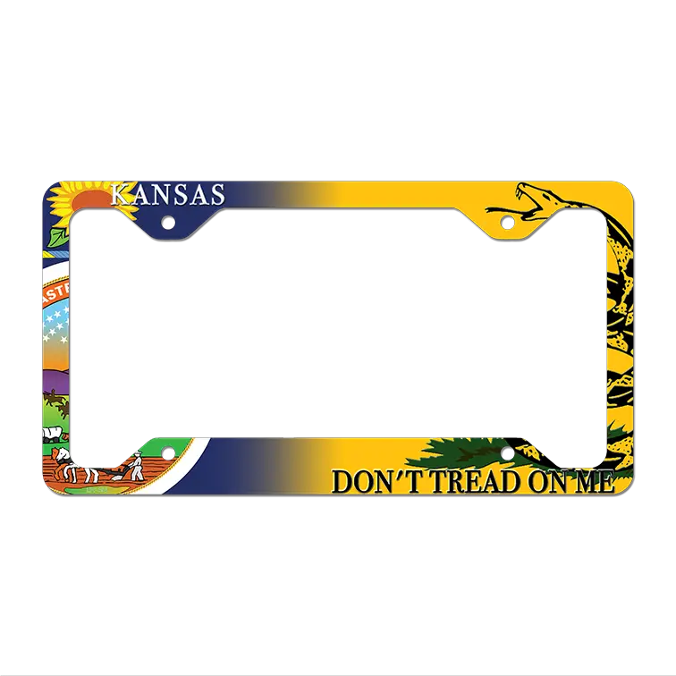 Kansas|Dont Tread Novelty Metal License Plate Frame LPF-394 12.25" x 6.5" Standard Frame (LPF)