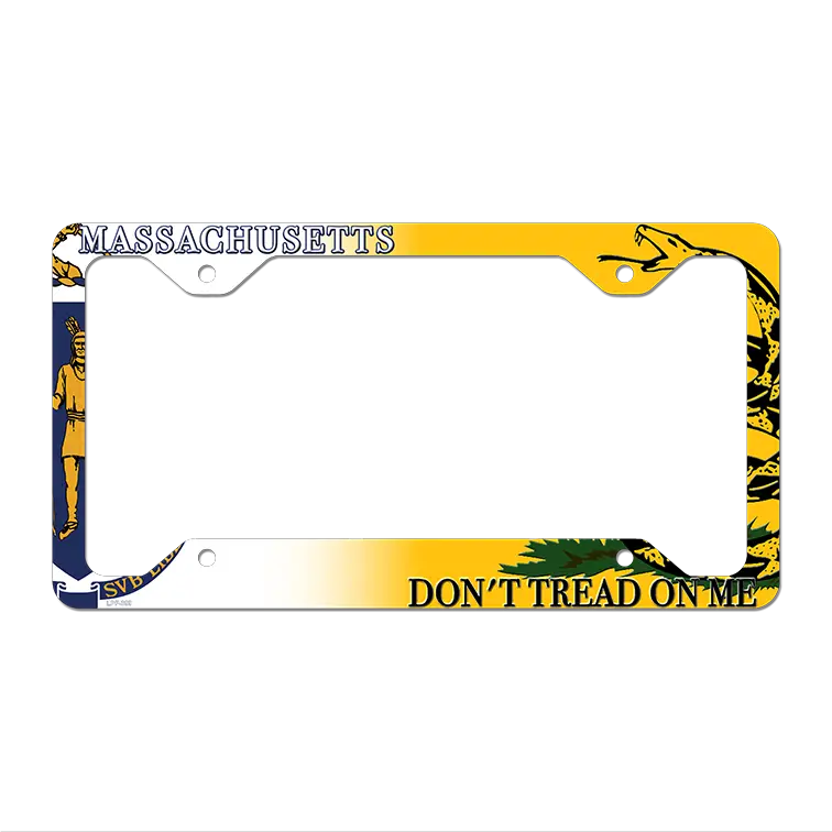 Massachusetts|Dont Tread Novelty Metal License Plate Frame LPF-399 12.25" x 6.5" Standard Frame (LPF)