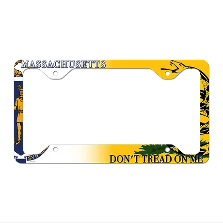 Massachusetts|Dont Tread Novelty Metal License Plate Frame LPF-399 12.25" x 6.5" Standard Frame (LPF)