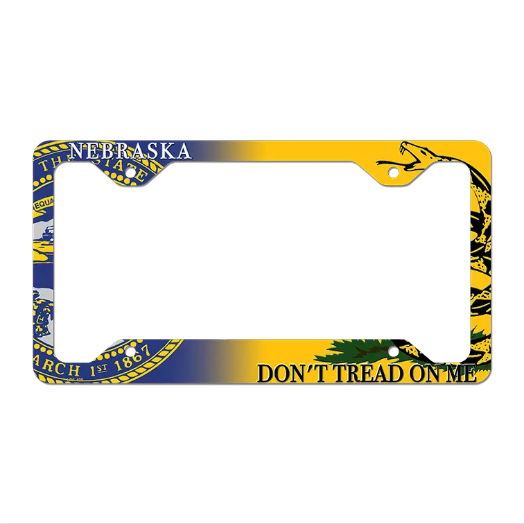 Nebraska|Dont Tread Novelty Metal License Plate Frame LPF-405 12.25" x 6.5" Standard Frame (LPF)