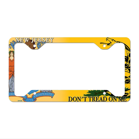 New Jersey|Dont Tread Novelty Metal License Plate Frame LPF-408 12.25" x 6.5" Standard Frame (LPF)