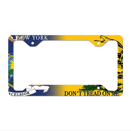 New York|Dont Tread Novelty Metal License Plate Frame LPF-410 12.25" x 6.5" Standard Frame (LPF)