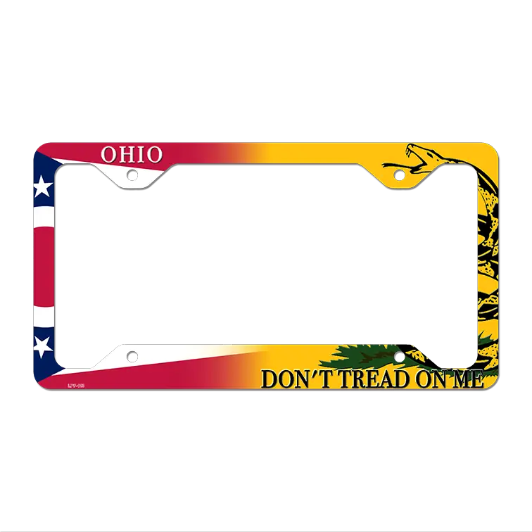 Ohio|Dont Tread Novelty Metal License Plate Frame LPF-413 12.25" x 6.5" Standard Frame (LPF)