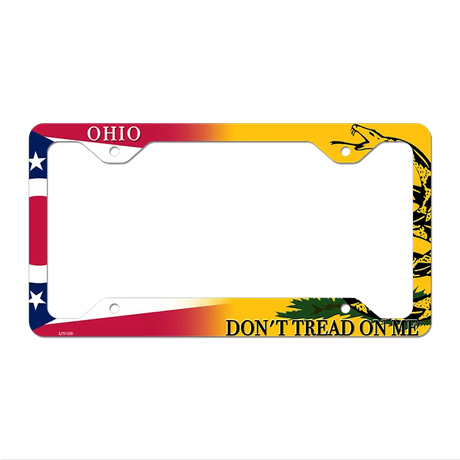 Ohio|Dont Tread Novelty Metal License Plate Frame LPF-413 12.25" x 6.5" Standard Frame (LPF)