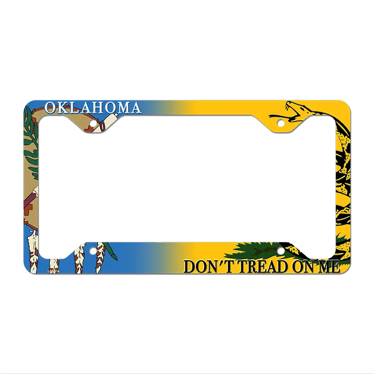 Oklahoma|Dont Tread Novelty Metal License Plate Frame LPF-414 12.25" x 6.5" Standard Frame (LPF)