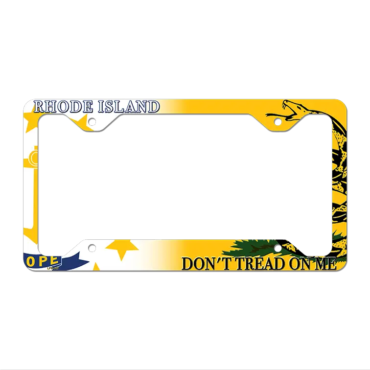 Rhode Island|Dont Tread Novelty Metal License Plate Frame LPF-417 12.25" x 6.5" Standard Frame (LPF)