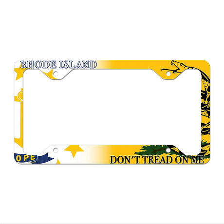 Rhode Island|Dont Tread Novelty Metal License Plate Frame LPF-417 12.25" x 6.5" Standard Frame (LPF)