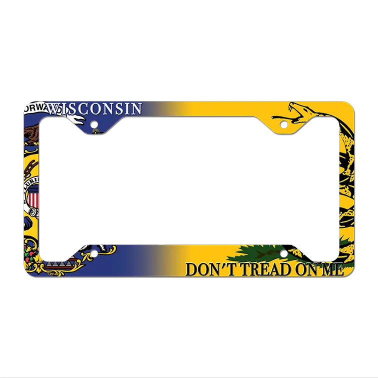 Wisconsin|Dont Tread Novelty Metal License Plate Frame LPF-427 12.25" x 6.5" Standard Frame (LPF)