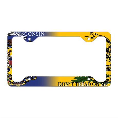 Wisconsin|Dont Tread Novelty Metal License Plate Frame LPF-427 12.25" x 6.5" Standard Frame (LPF)