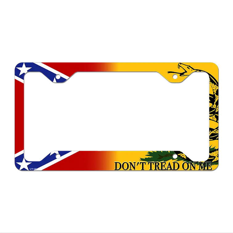 Confederate Flag|Dont Tread Novelty Metal License Plate Frame LPF-431 12.25" x 6.5" Standard Frame (LPF)