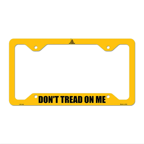 Dont Tread Yellow Novelty Metal License Plate Frame LPF-434 12.25" x 6.5" Standard Frame (LPF)