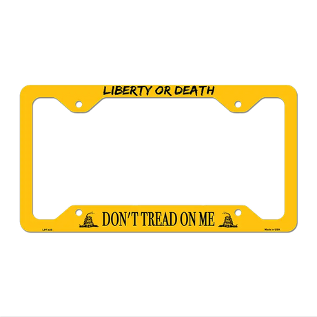 Liberty or Death Novelty Metal License Plate Frame LPF-435 12.25" x 6.5" Standard Frame (LPF)
