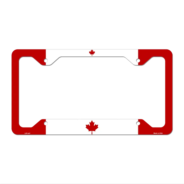 Canada Flag Novelty Metal License Plate Frame LPF-437 12.25" x 6.5" Standard Frame (LPF)