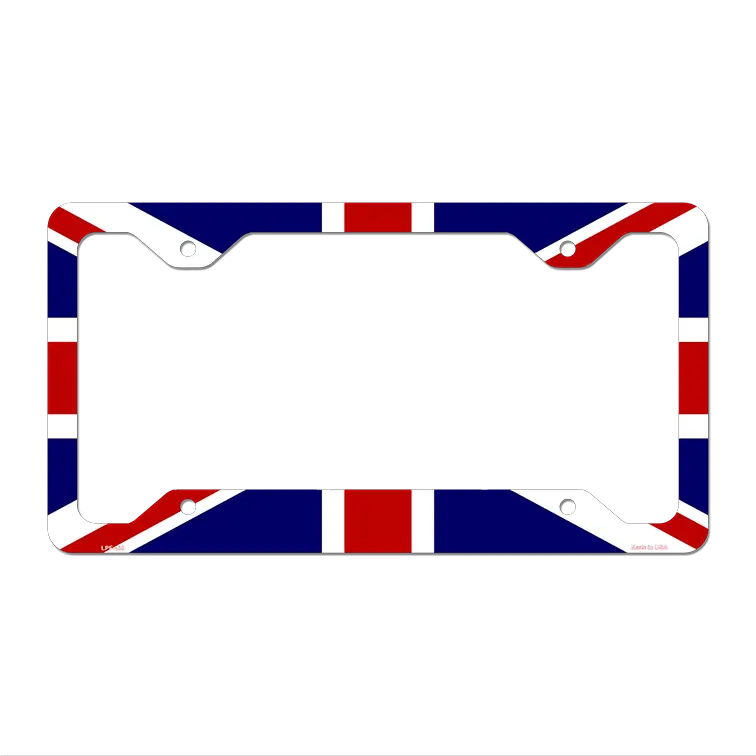 British Flag Novelty Metal License Plate Frame LPF-438 12.25" x 6.5" Standard Frame (LPF)