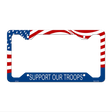 Support Our Troops Novelty Metal License Plate Frame LPF-439 12.25" x 6.5" Standard Frame (LPF)