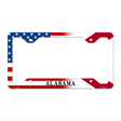 Alabama|American Flag Novelty Metal License Plate Frame LPF-440 12.25" x 6.5" Standard Frame (LPF)
