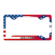 Arkansas|American Flag Novelty Metal License Plate Frame LPF-443 12.25" x 6.5" Standard Frame (LPF)