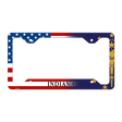 Indiana|American Flag Novelty Metal License Plate Frame LPF-453 12.25" x 6.5" Standard Frame (LPF)
