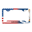 Louisiana|American Flag Novelty Metal License Plate Frame LPF-457 12.25" x 6.5" Standard Frame (LPF)