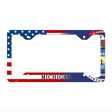 Michigan|American Flag Novelty Metal License Plate Frame LPF-461 12.25" x 6.5" Standard Frame (LPF)