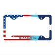 Minnesota|American Flag Novelty Metal License Plate Frame LPF-462 12.25" x 6.5" Standard Frame (LPF)