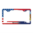 Missouri|American Flag Novelty Metal License Plate Frame LPF-464 12.25" x 6.5" Standard Frame (LPF)