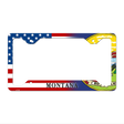 Montana|American Flag Novelty Metal License Plate Frame LPF-465 12.25" x 6.5" Standard Frame (LPF)