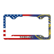 Nebraska|American Flag Novelty Metal License Plate Frame LPF-466 12.25" x 6.5" Standard Frame (LPF)