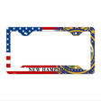 New Hampshire|American Flag Novelty Metal License Plate Frame LPF-468 12.25" x 6.5" Standard Frame (LPF)