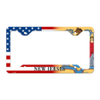 New Jersey|American Flag Novelty Metal License Plate Frame LPF-469 12.25" x 6.5" Standard Frame (LPF)