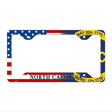North Carolina|American Flag Novelty Metal License Plate Frame LPF-472 12" x 6" Standard Frame (LPF)