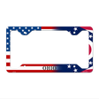 Ohio|American Flag Novelty Metal License Plate Frame LPF-474 12.25" x 6.5" Standard Frame (LPF)