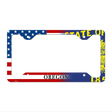Oregon|American Flag Novelty Metal License Plate Frame LPF-476 12.25" x 6.5" Standard Frame (LPF)