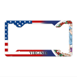Virginia|American Flag Novelty Metal License Plate Frame LPF-485 12.25" x 6.5" Standard Frame (LPF)