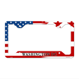 Washington DC|American Flag Novelty Metal License Plate Frame LPF-490 12.25" x 6.5" Standard Frame (LPF)