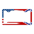 Confederate|American Flag Novelty Metal License Plate Frame LPF-491 12.25" x 6.5" Standard Frame (LPF)