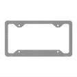 Brushed Aluminum Solid Novelty Metal License Plate Frame 12.25" x 6.5" Standard Frame (LPF)